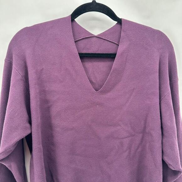 URBAN RESEARCH DOORS V-Neck Sweater Size‎ S Purple Preppy Tight Knit City Japan - Picture 3 of 8
